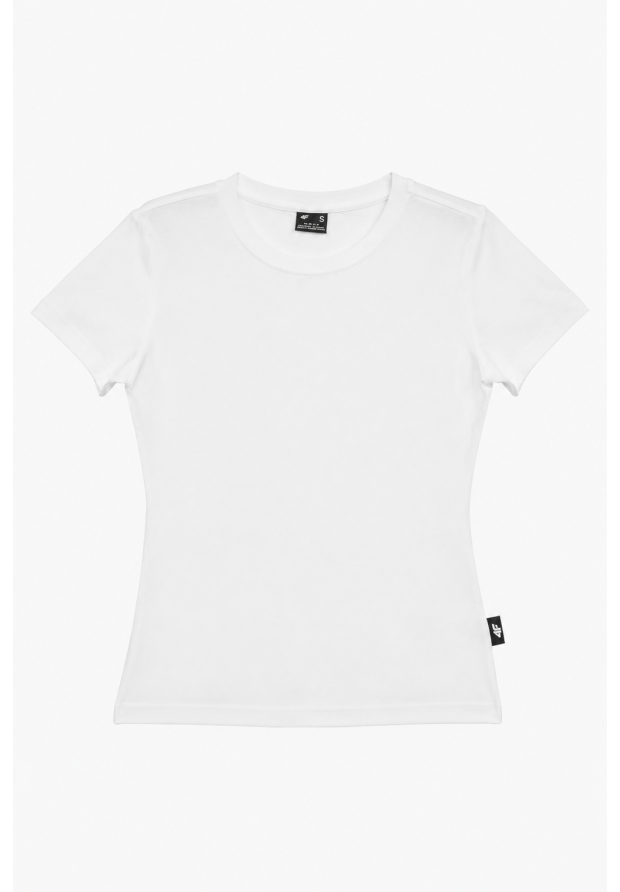 Koszulka Damska 4F Sportowa Bawełniana Slim Fit T-Shirt Edycja Limitowana Biały 4FWSS26TTSHF3972