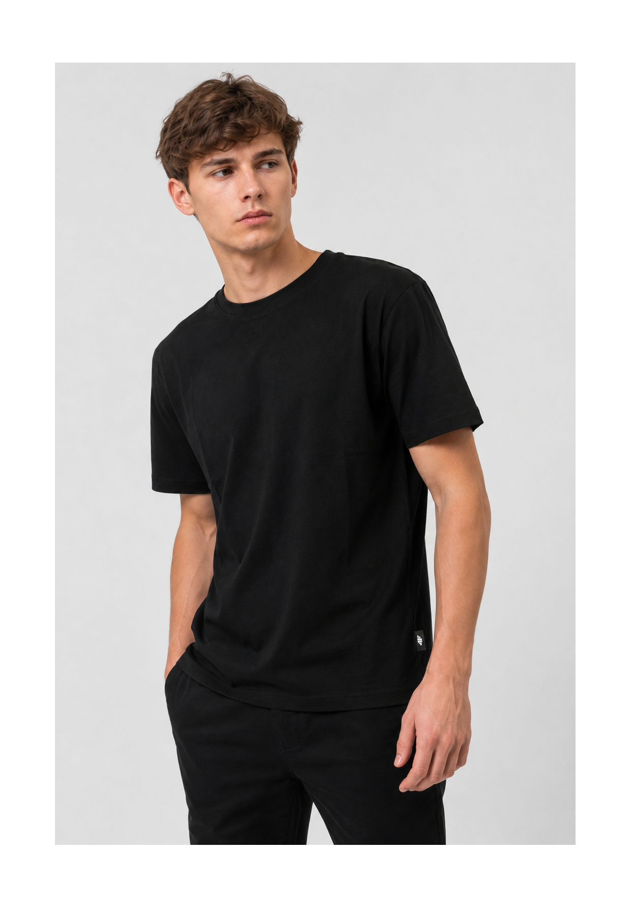 Koszulka Męska 4F Bawełniana Regular Fit Edycja Limitowana T-Shirt Basic Czarny 4FWSS26TTSHM3971