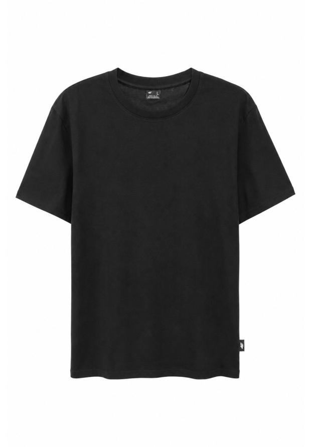 Koszulka Męska 4F Bawełniana Regular Fit Edycja Limitowana T-Shirt Basic Czarny 4FWSS26TTSHM3971