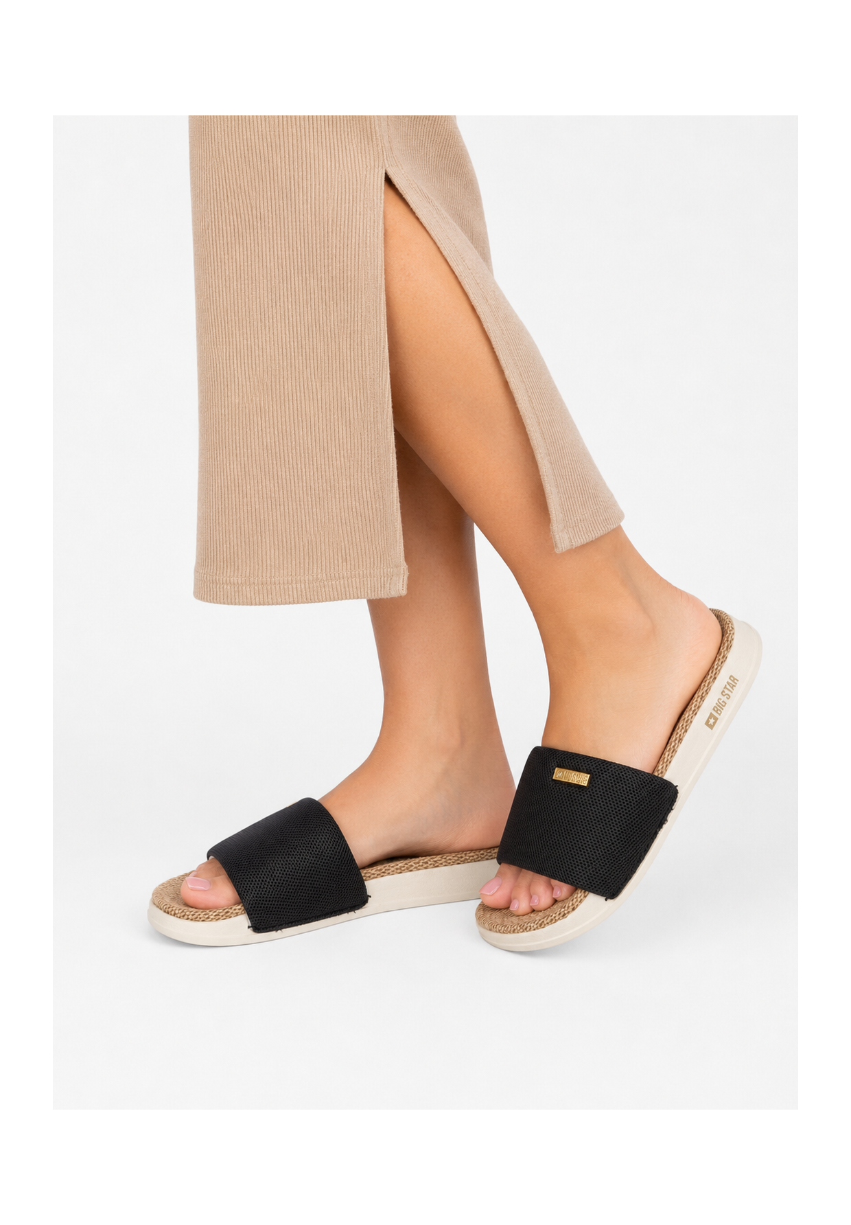 Klapki Damskie BIG STAR Klasyczne Buty Casual Letnie Czarne RR274A108