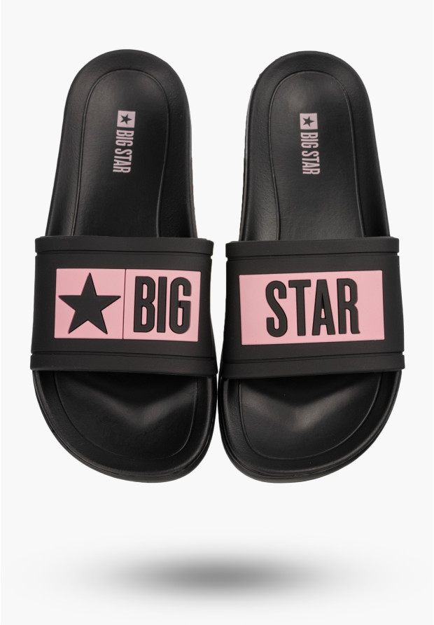 Klapki Damskie BIG STAR Sportowe Buty Na Basen Plażę Czarne TT274A010