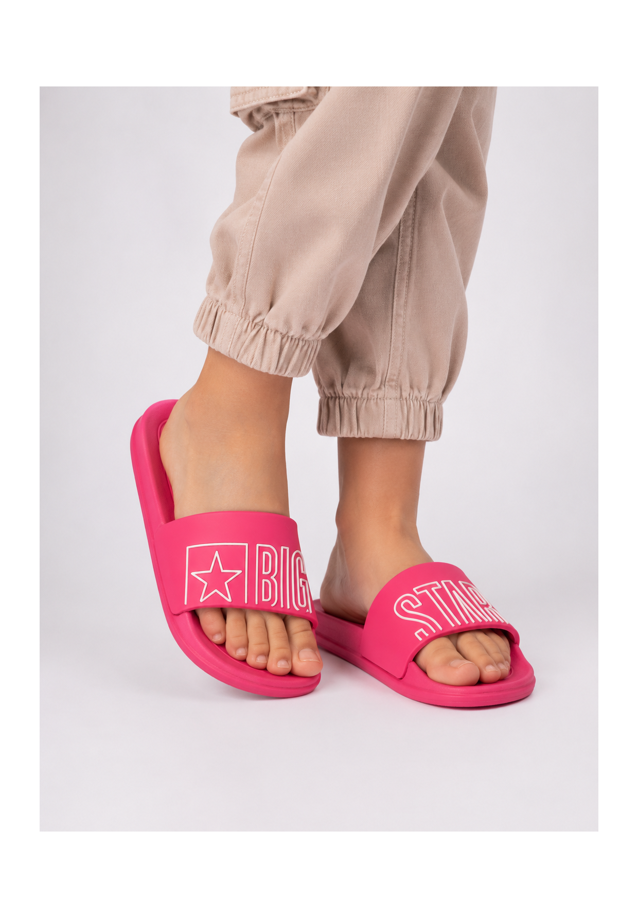 Klapki Dziecięce BIG STAR Buty Basenowe Lekkie Wygodne Plażowe Różowe NN374524