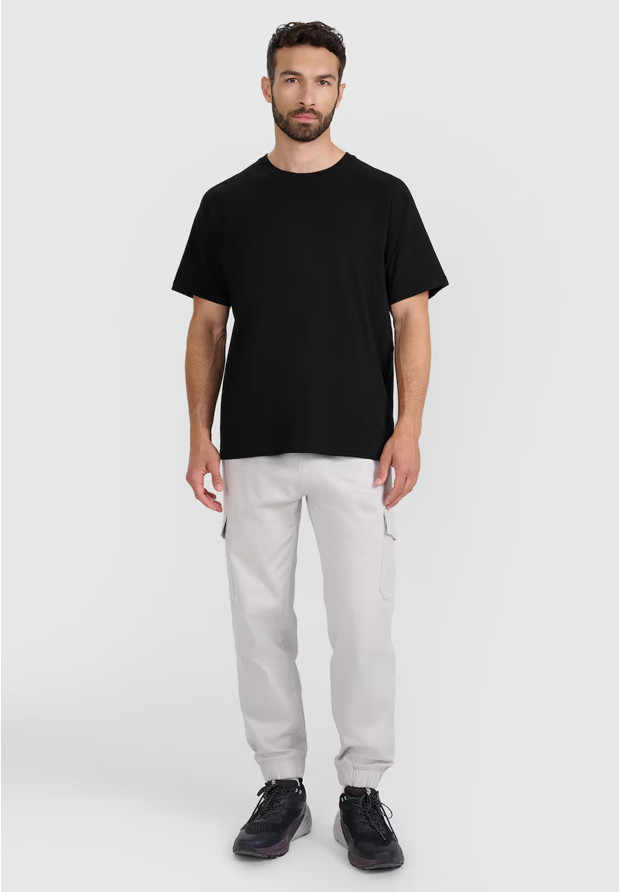 Koszulka Męska 4F Sportowa Bawełniana Oversize T-Shirt Basic Czarny 4FWAW25TTSHM2360
