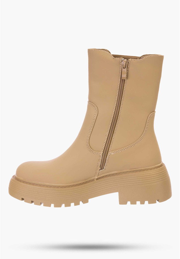 Botki Damskie Camel Wsuwane