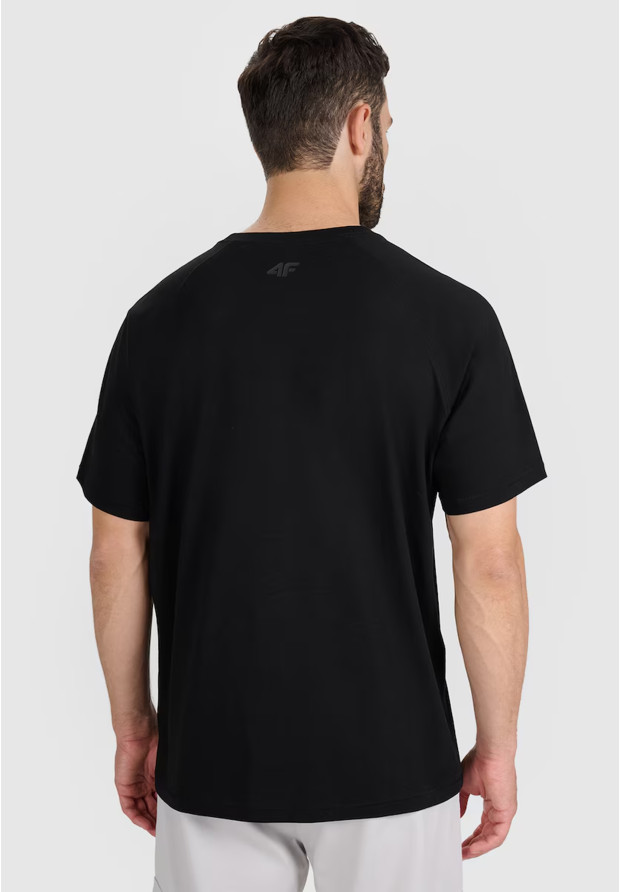 Koszulka Męska 4F Sportowa Bawełniana Oversize T-Shirt Basic Czarny 4FWAW25TTSHM2360