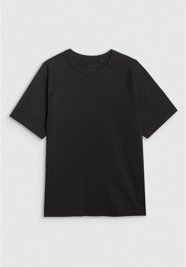 Koszulka Męska 4F Sportowa Bawełniana Oversize T-Shirt Basic Czarny 4FWAW25TTSHM2360