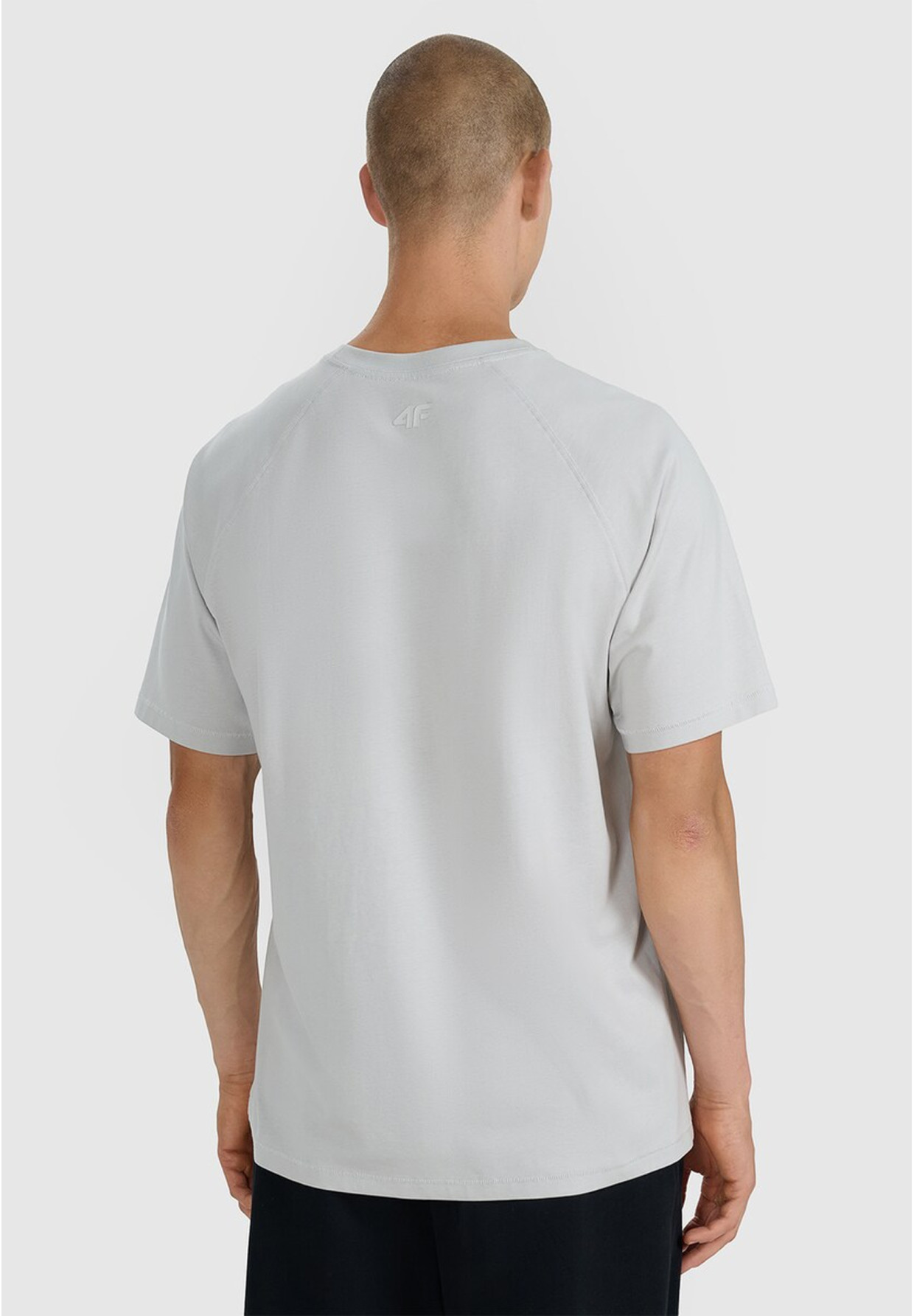 Koszulka Męska 4F Sportowa Bawełniana Oversize T-Shirt Casual Basic Szary 4FWAW25TTSHM2360
