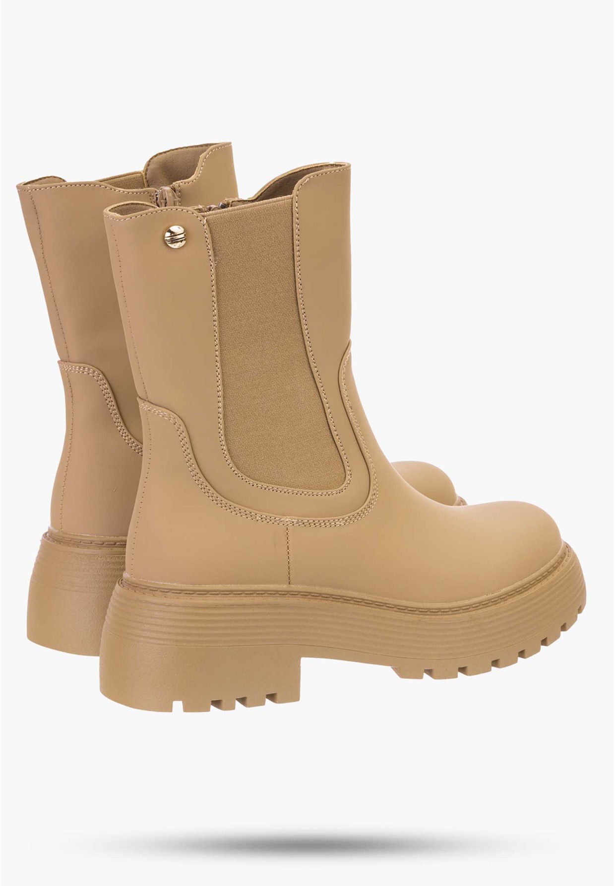 Botki Damskie Camel Wsuwane