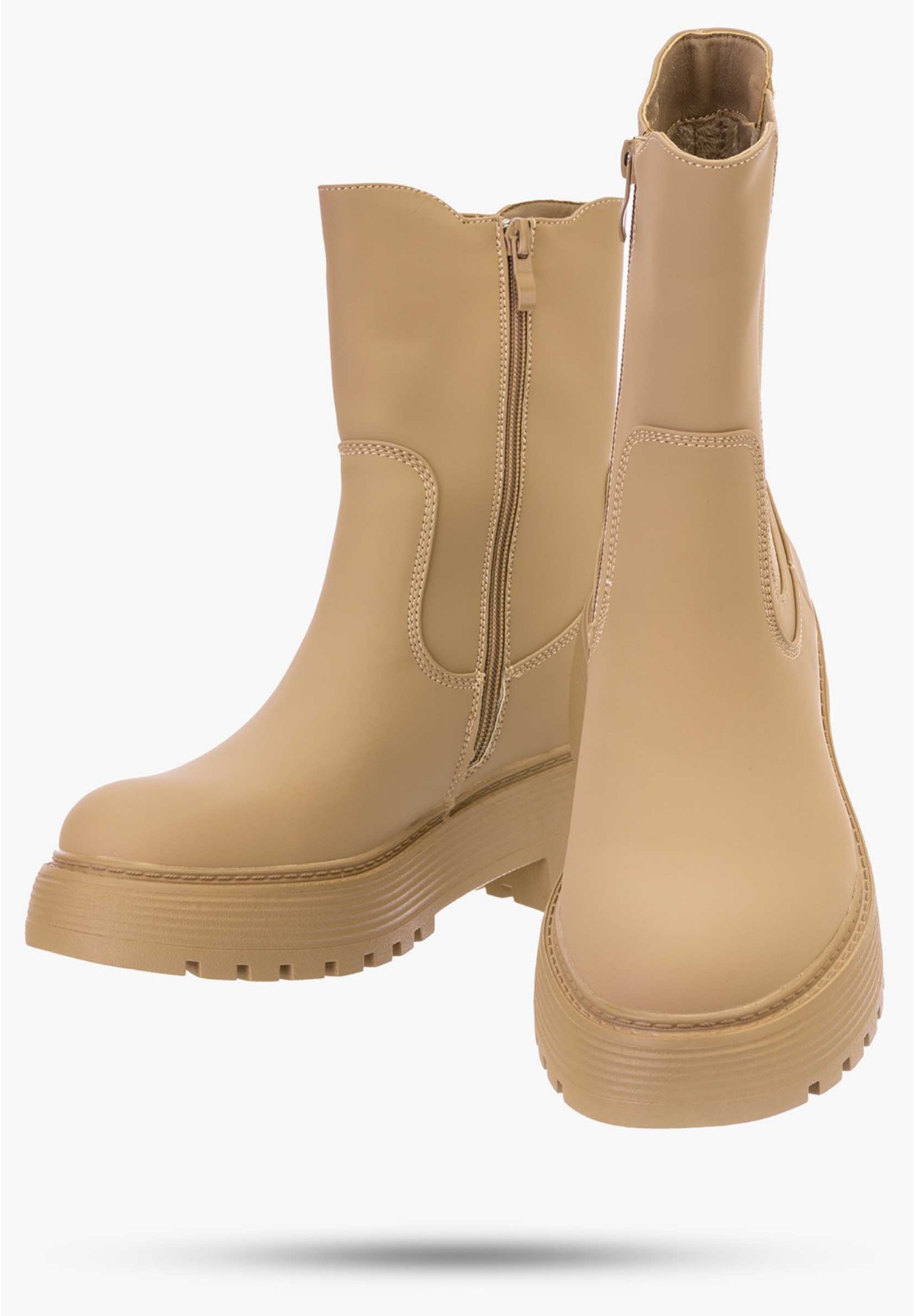 Botki Damskie Camel Wsuwane