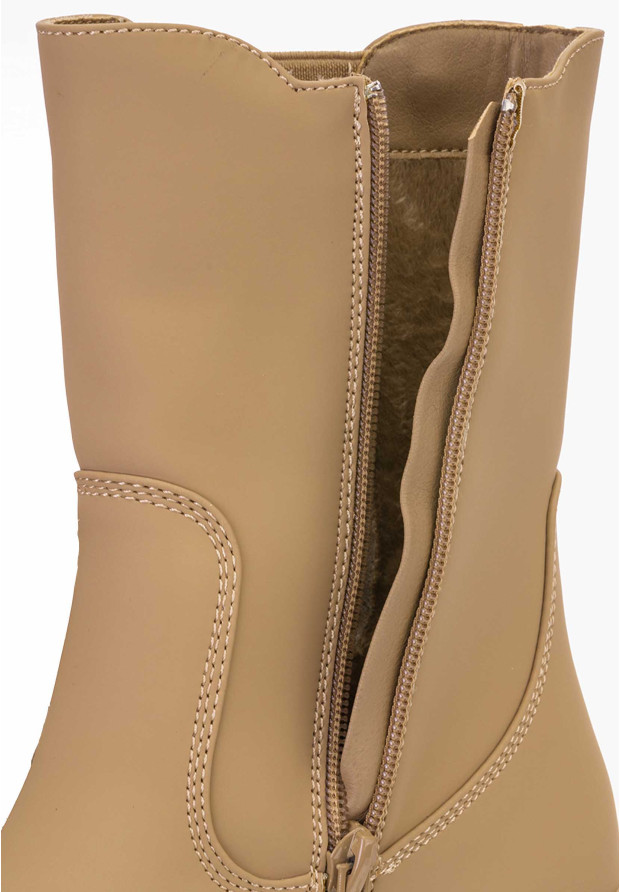 Botki Damskie Camel Wsuwane
