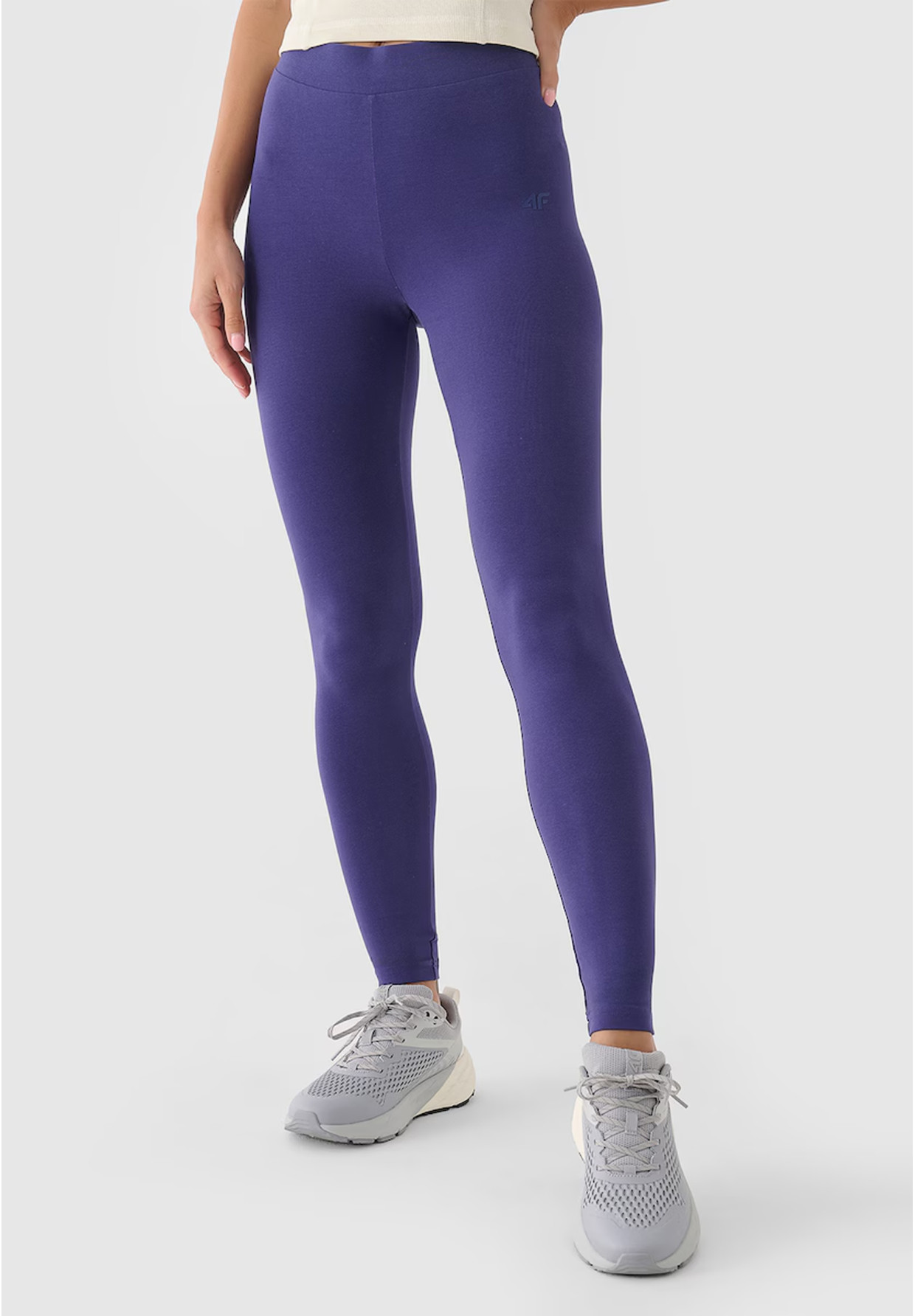 Legginsy Damskie 4F Sportowe Bawełniane Elastyczne Slim Fit Granatowe 4FWMM00TTIGF195