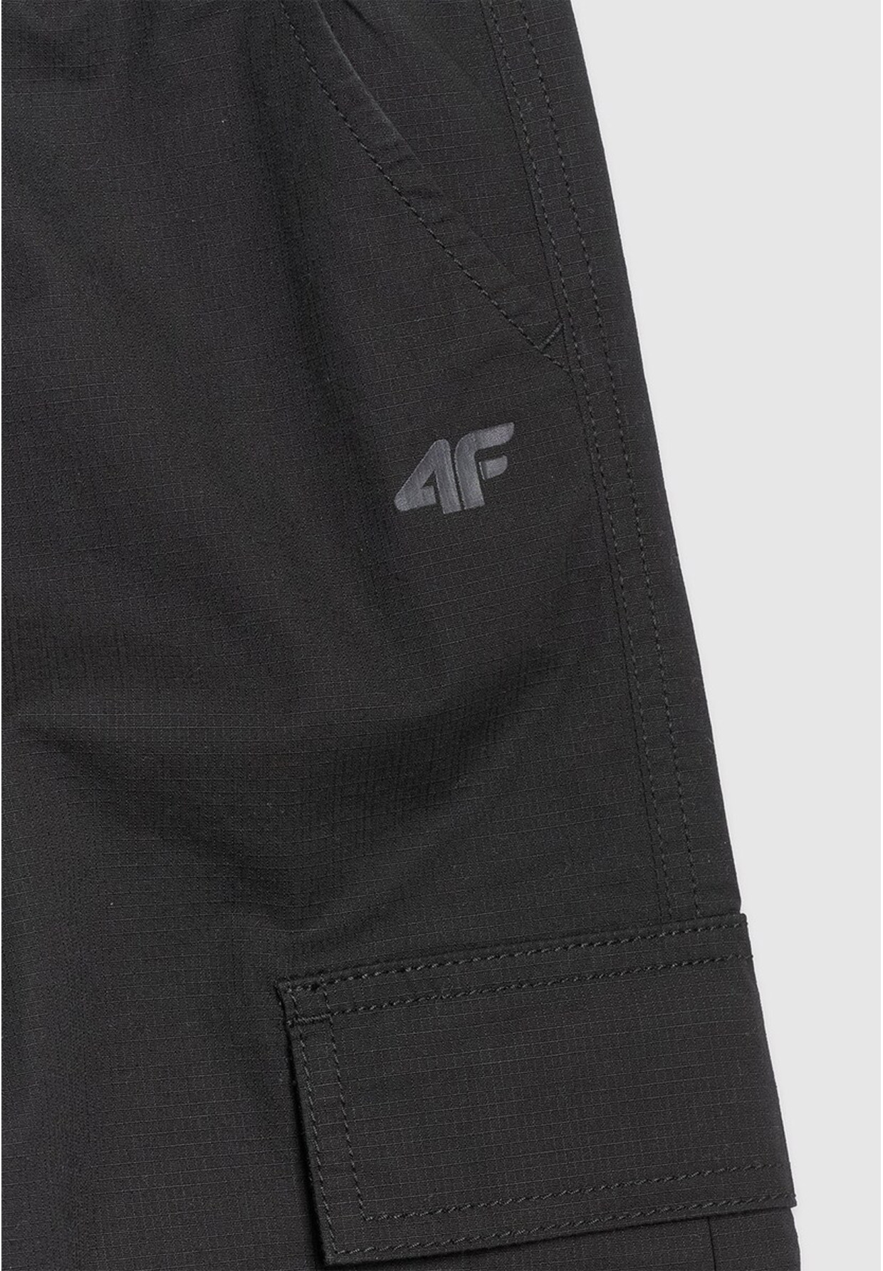 Spodnie Cargo Dziewczęce 4F Sportowe Oversize Joggery Czarne 4FJWAW25TTROF1246