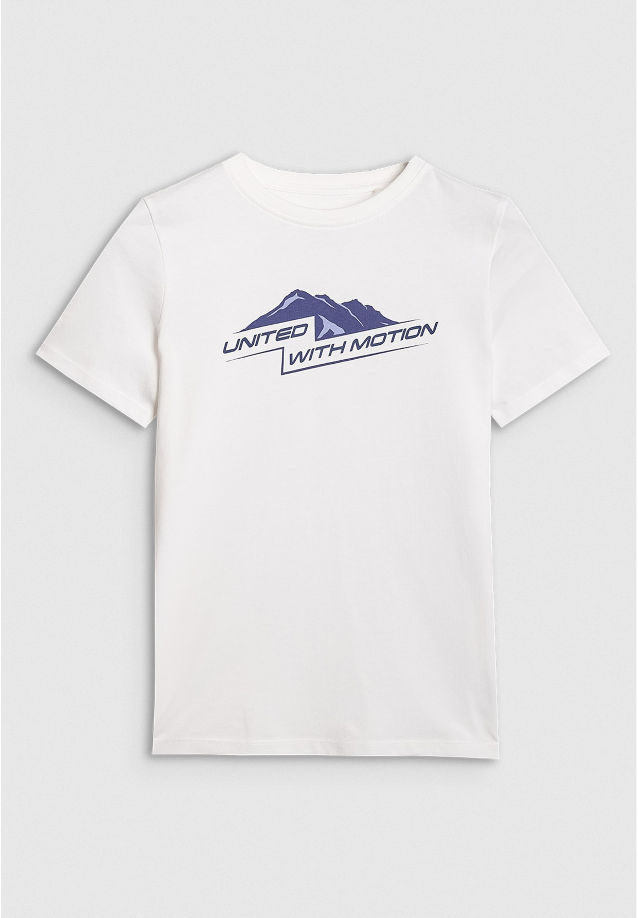 Koszulka Chłopięca 4F T-shirt Z Nadrukiem Bawełniany Biały 4FJWAW25TTSHM2404