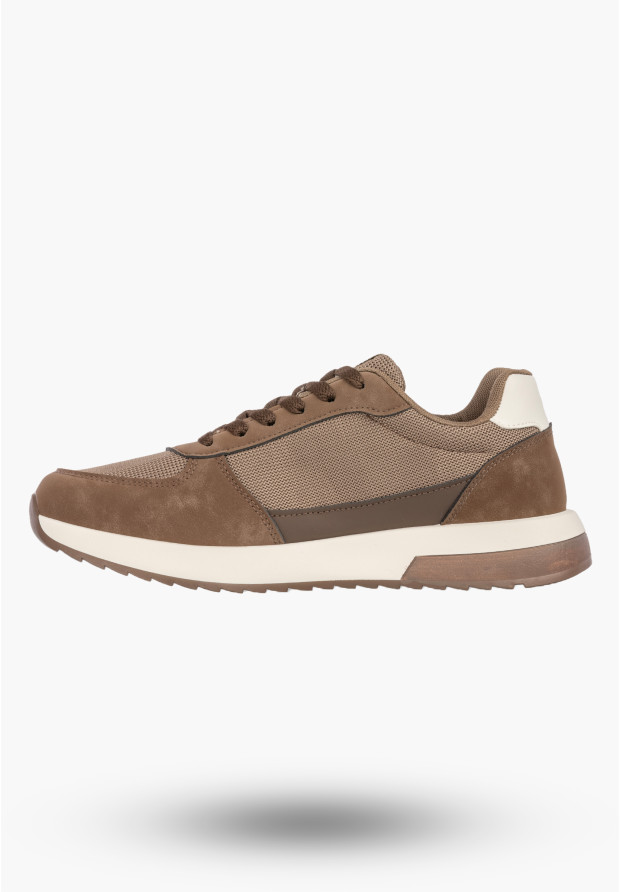 Sneakersy Męskie BIG STAR Buty Sportowe Ekoskóra Casual Brązowe TT174353
