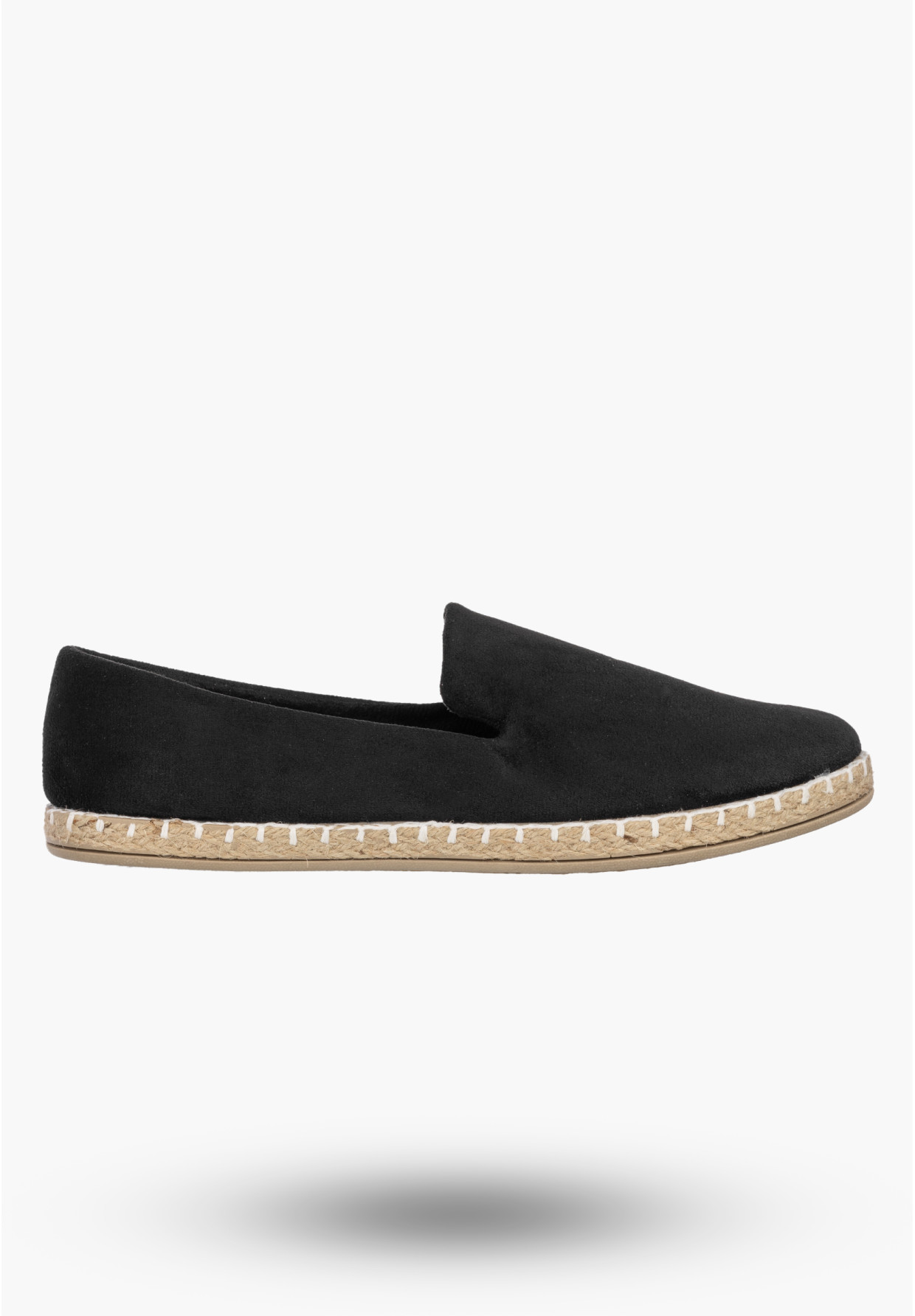 Espadryle Damskie Wsuwane Buty Casual Lekkie Półbuty Czarne Potocki