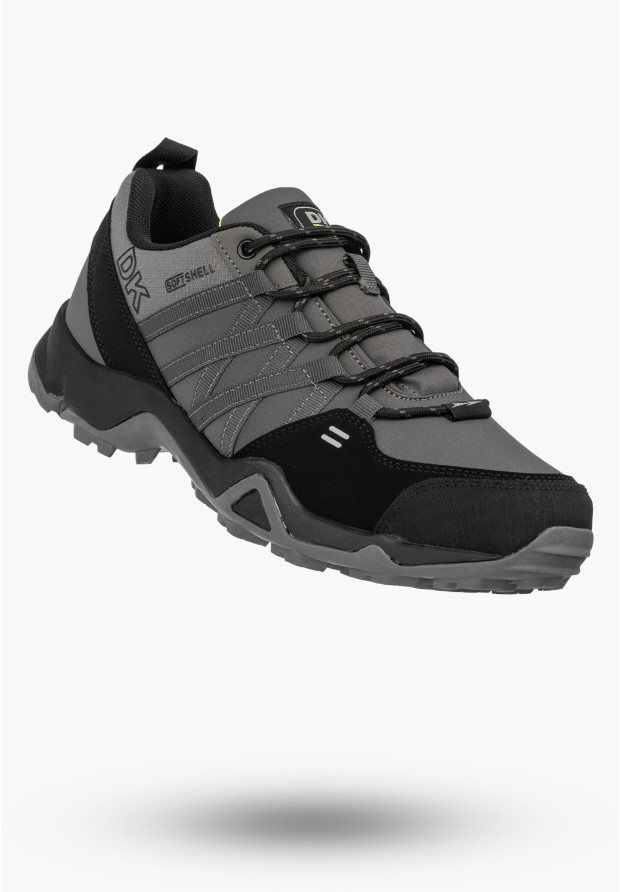 Szare buty trekkingowe męskie DK softshell outdoor