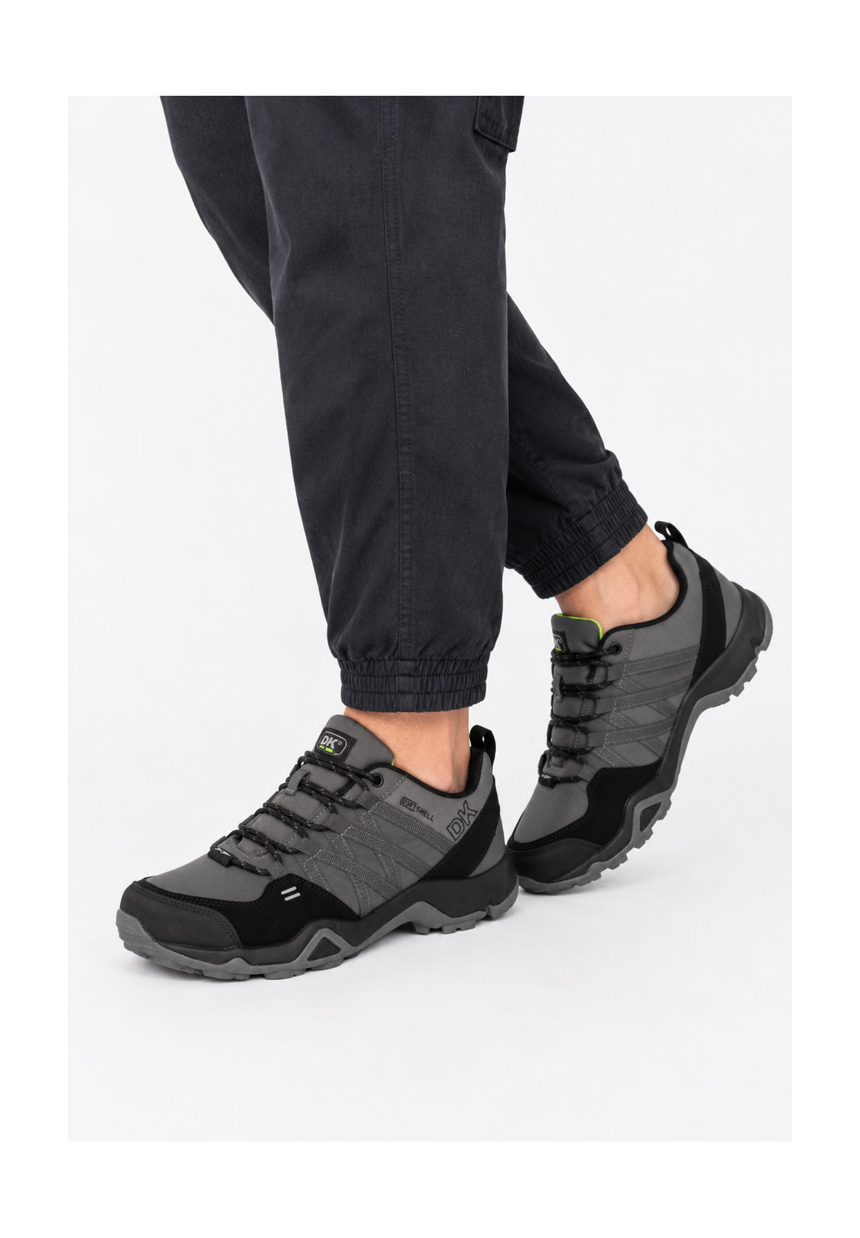 Sneakersy Męskie Buty Sportowe Trekkingowe Softshell Szare DK Swat