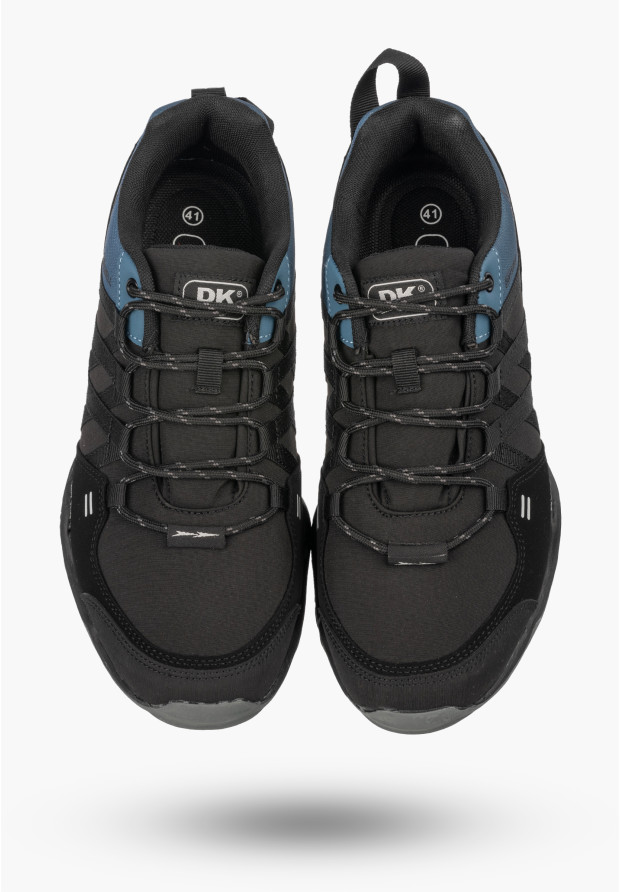 Sneakersy Męskie Buty Sportowe Trekkingowe Softshell Czarne DK Swat