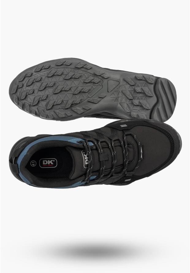 Sneakersy Męskie Buty Sportowe Trekkingowe Softshell Czarne DK Swat
