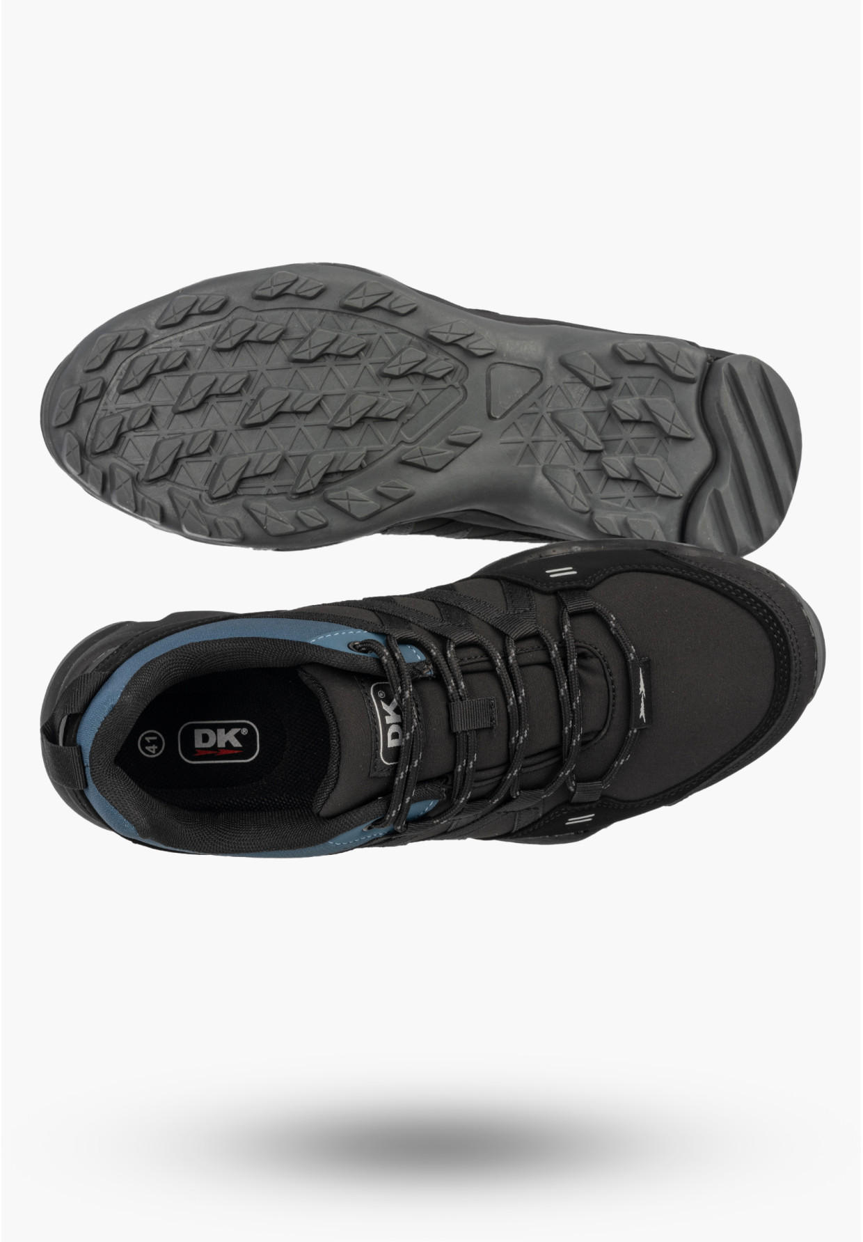 Sneakersy Męskie Buty Sportowe Trekkingowe Softshell Czarne DK Swat