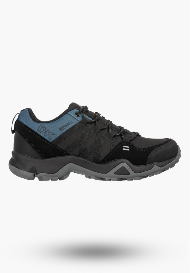 Sneakersy Męskie Buty Sportowe Trekkingowe Softshell Czarne DK Swat