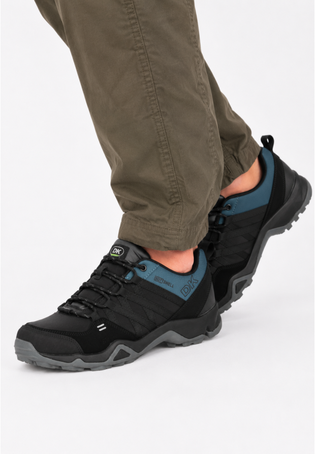 Sneakersy Męskie Buty Sportowe Trekkingowe Softshell Czarne DK Swat