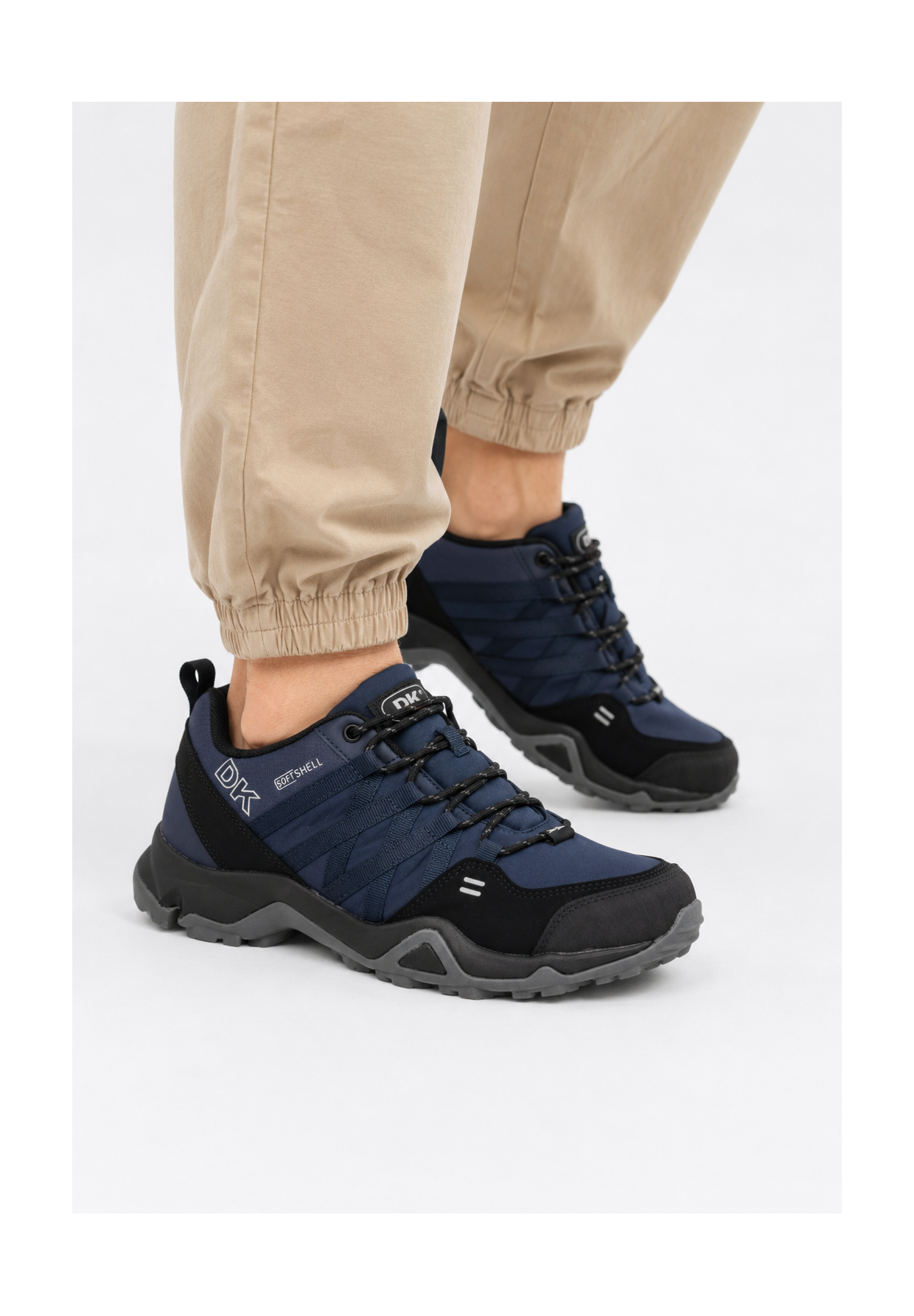 Sneakersy Męskie Buty Sportowe Trekkingowe Softshell Granatowe DK Swat
