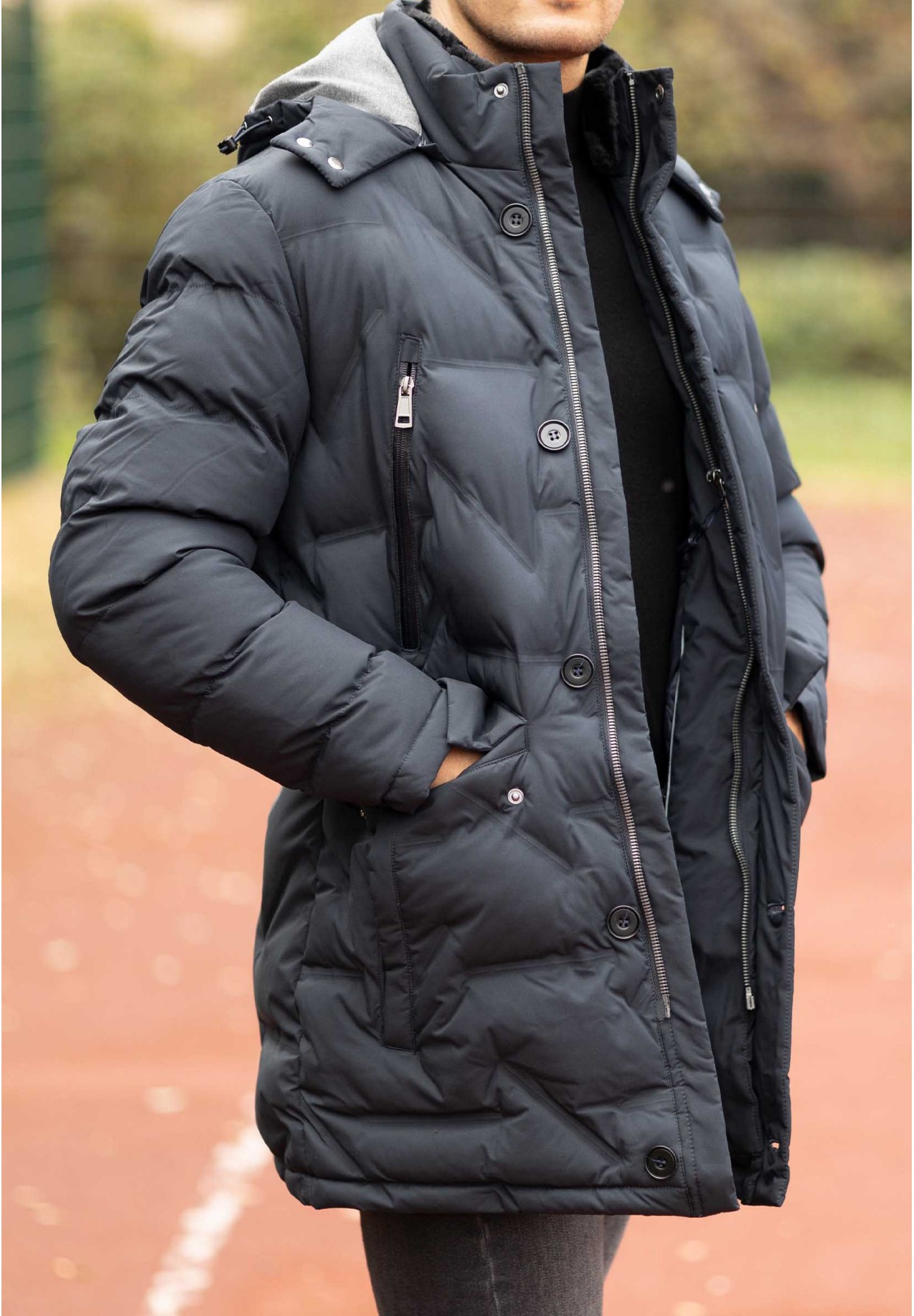 Kurtka Męska Puchowa Parka Tris Line