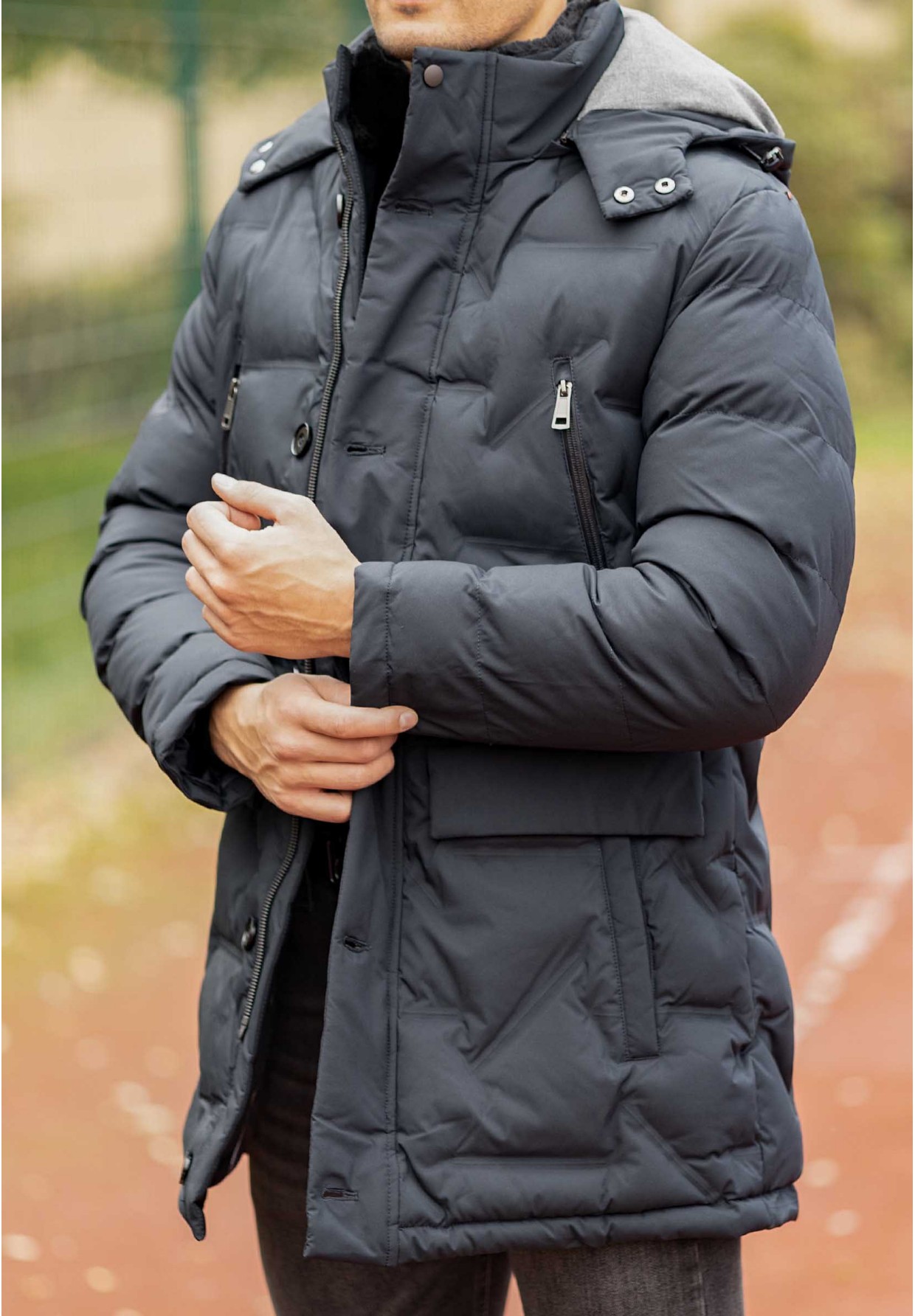 Kurtka Męska Puchowa Parka Tris Line