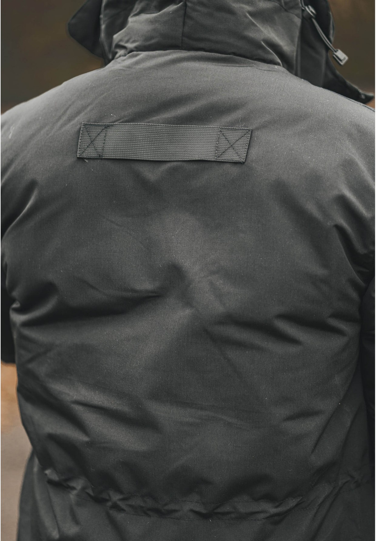 Kurtka Męska Długa Parka Czarna Elegancka