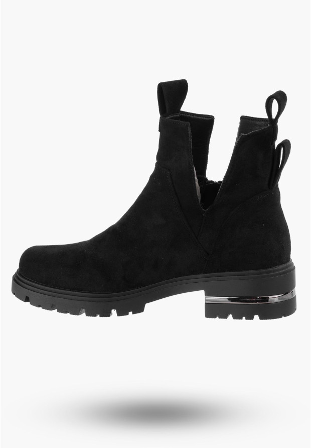 Botki Damskie Czarne Trapery Filippo DBT4812/23 BK