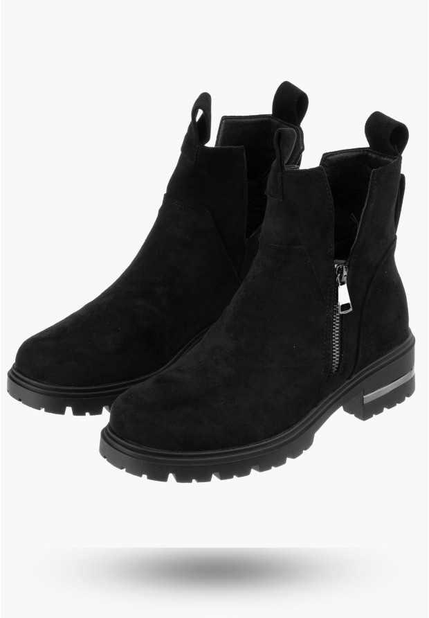Botki Damskie Czarne Trapery Filippo DBT4812/23 BK