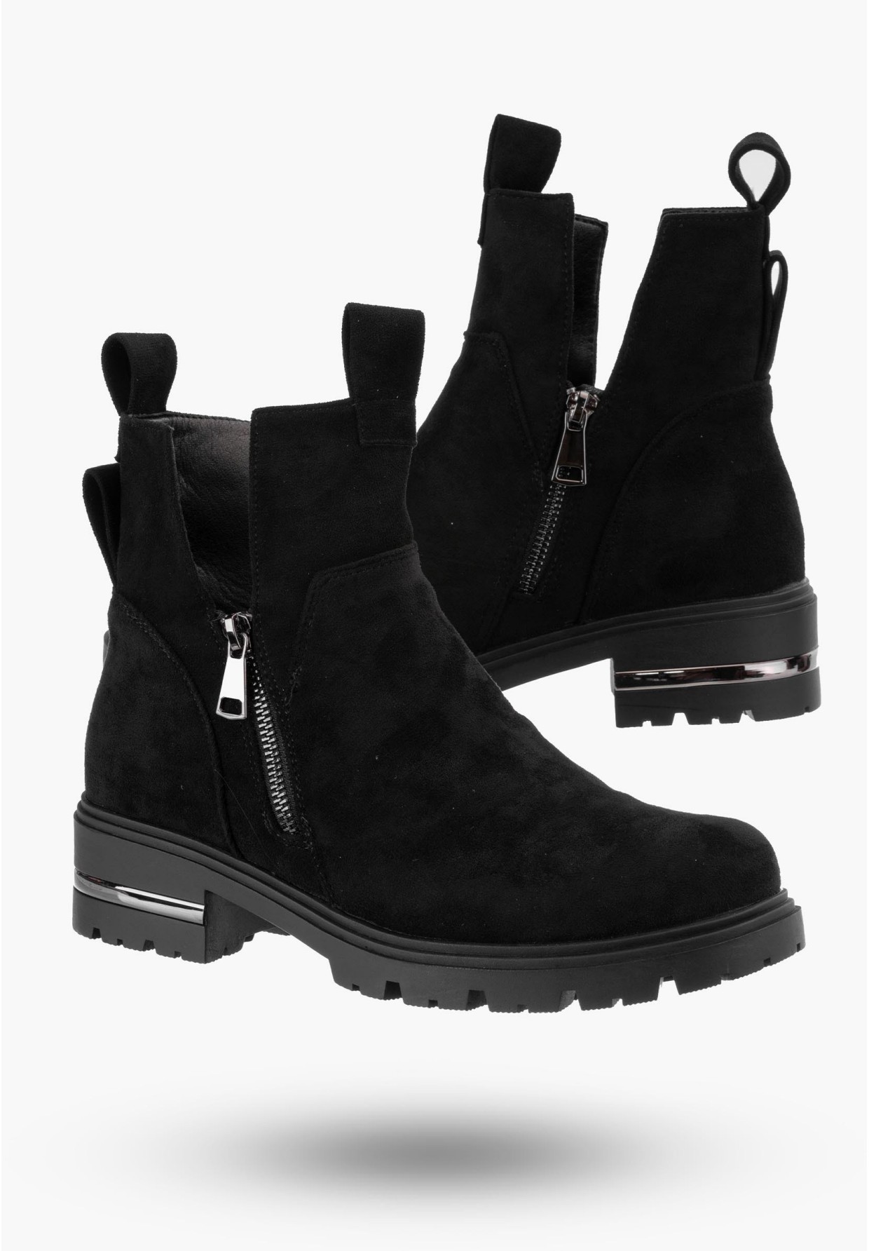 Botki Damskie Czarne Trapery Filippo DBT4812/23 BK