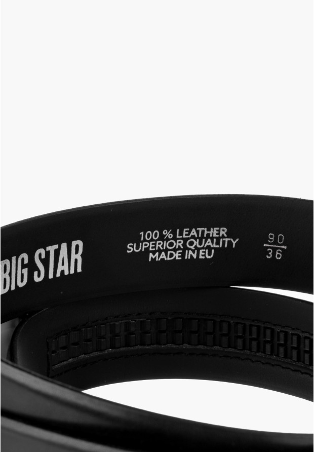 Pasek BIG STAR Skórzany Czarny MM675001