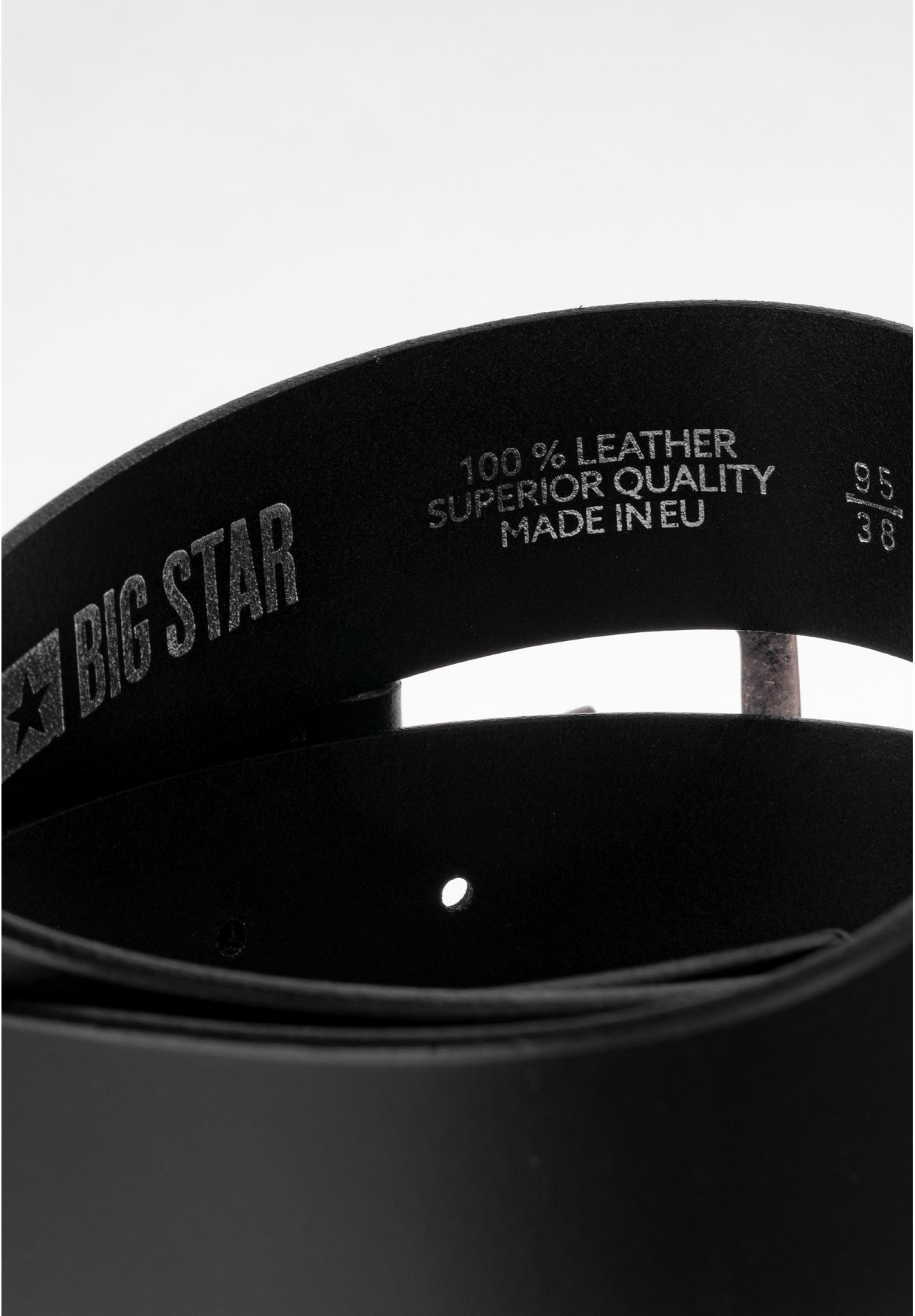 Pasek BIG STAR Skórzany Czarny MM675007