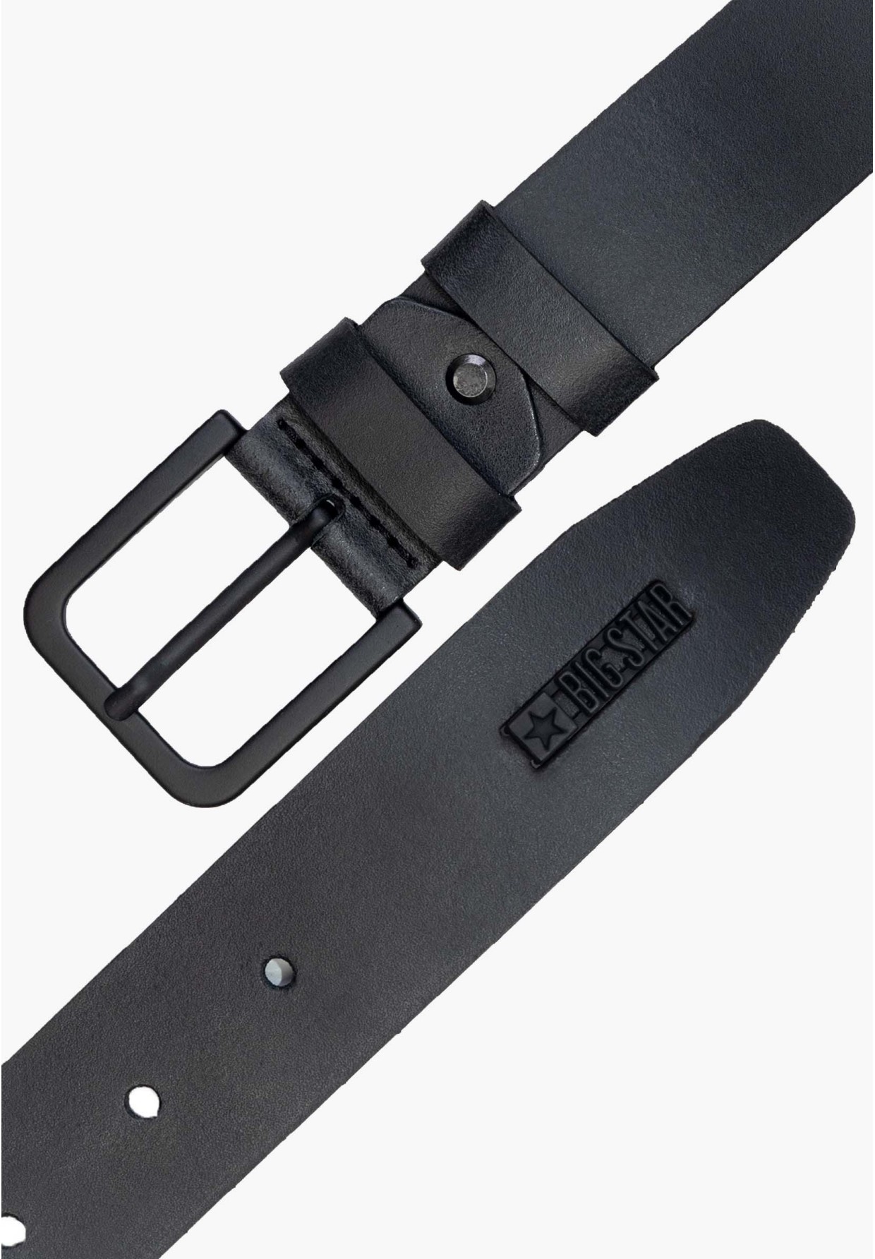 Pasek BIG STAR Skórzany Czarny JJ675054
