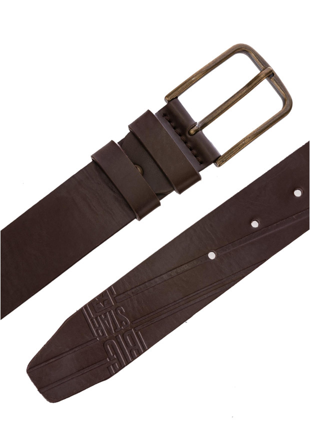 Pasek BIG STAR Skórzany Brązowy II675051