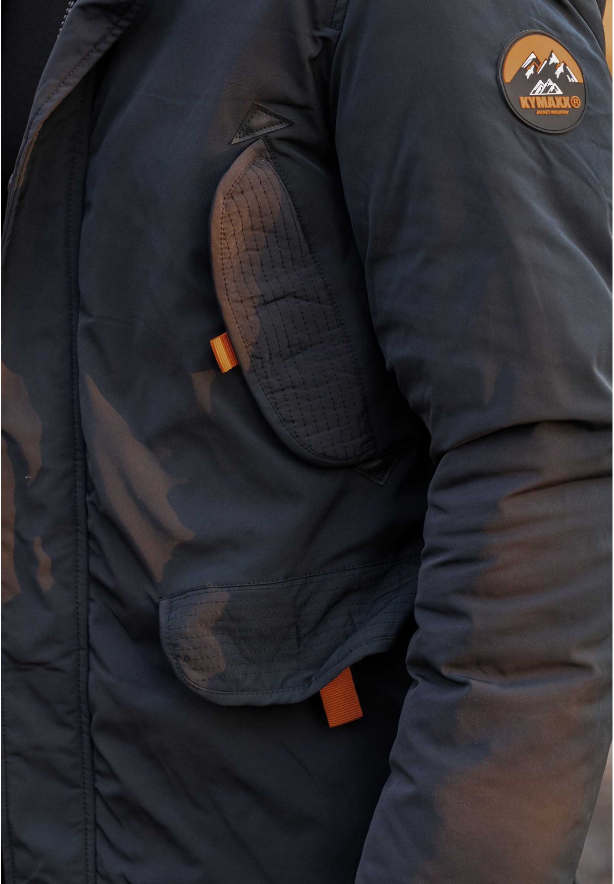 Kurtka Męska Ocieplana Parka Premium Granatowa