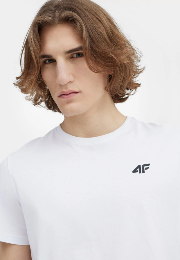 Koszulka Męska 4F T-shirt Biały Basic Logo