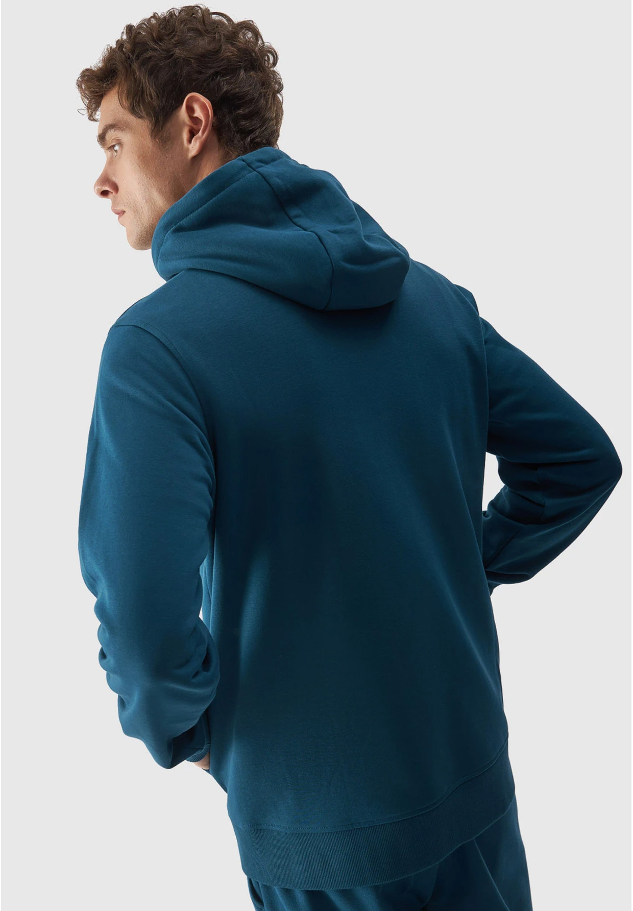 Bluza Męska 4F z kapturem Zielona rozpinana 4FRAW23TSWSM1325