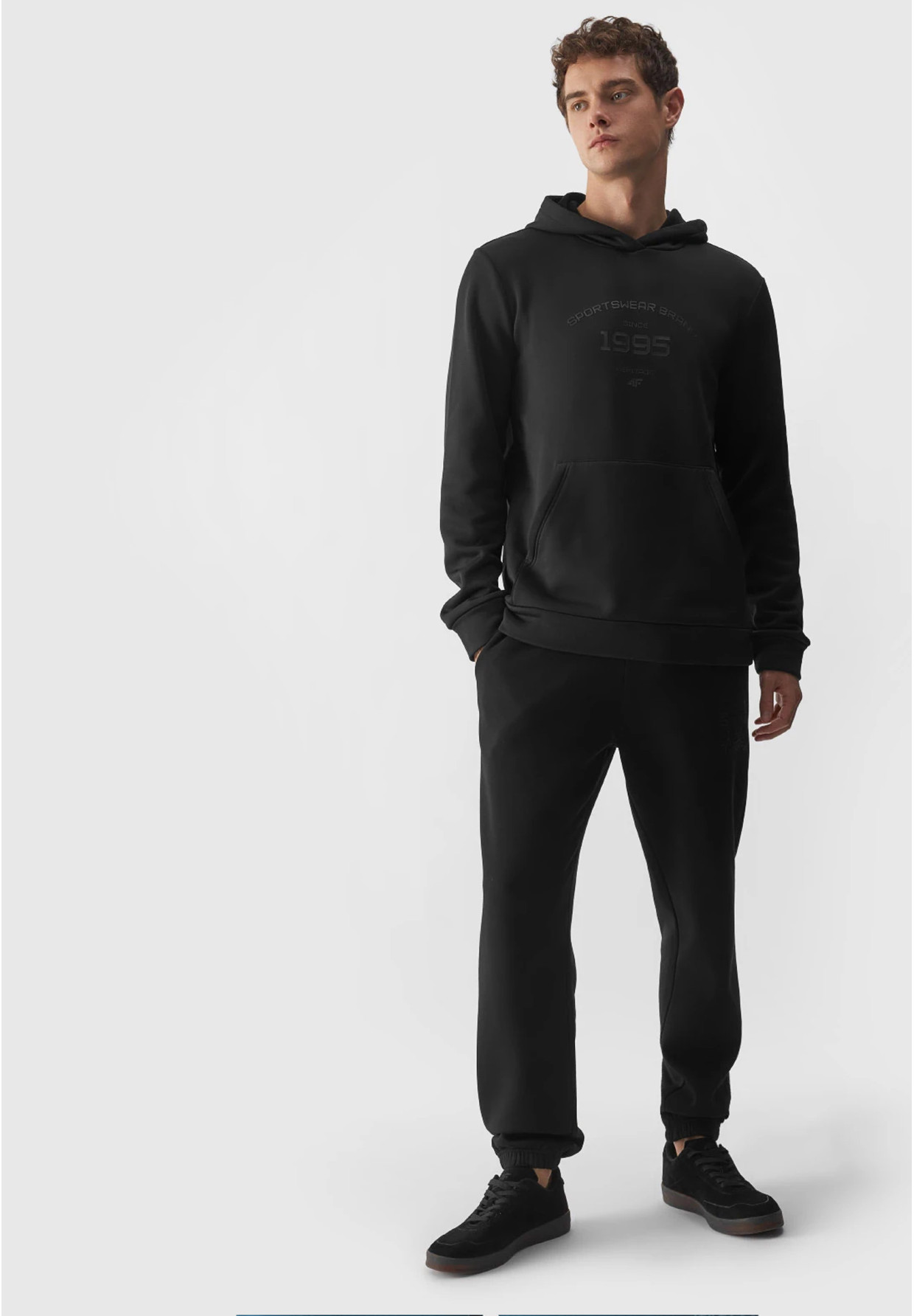 Bluza Męska 4F z kapturem Czarna Logo