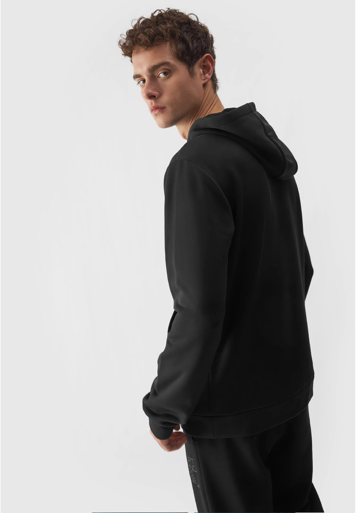 Bluza Męska 4F z kapturem Czarna Logo
