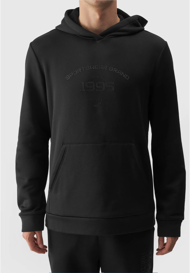 Bluza Męska 4F z kapturem Czarna Logo