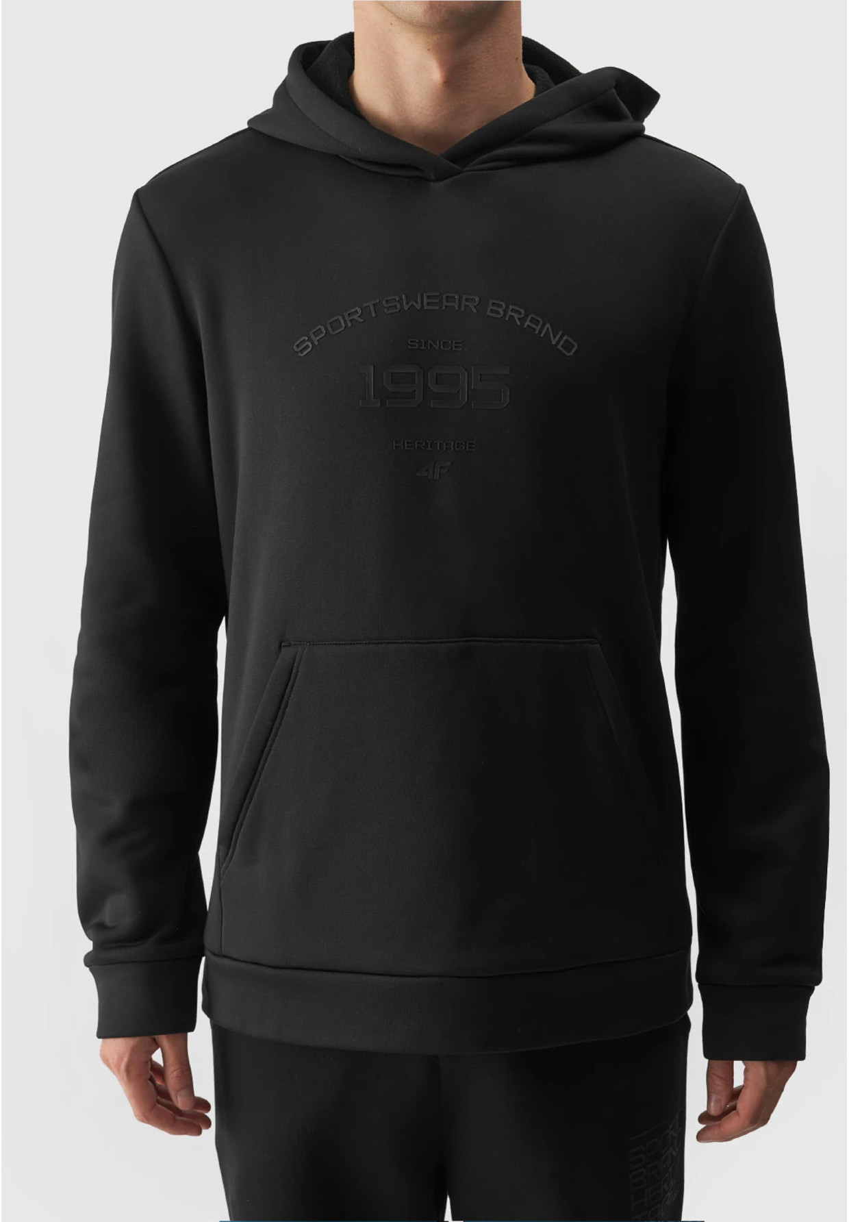 Bluza Męska 4F z kapturem Czarna Logo