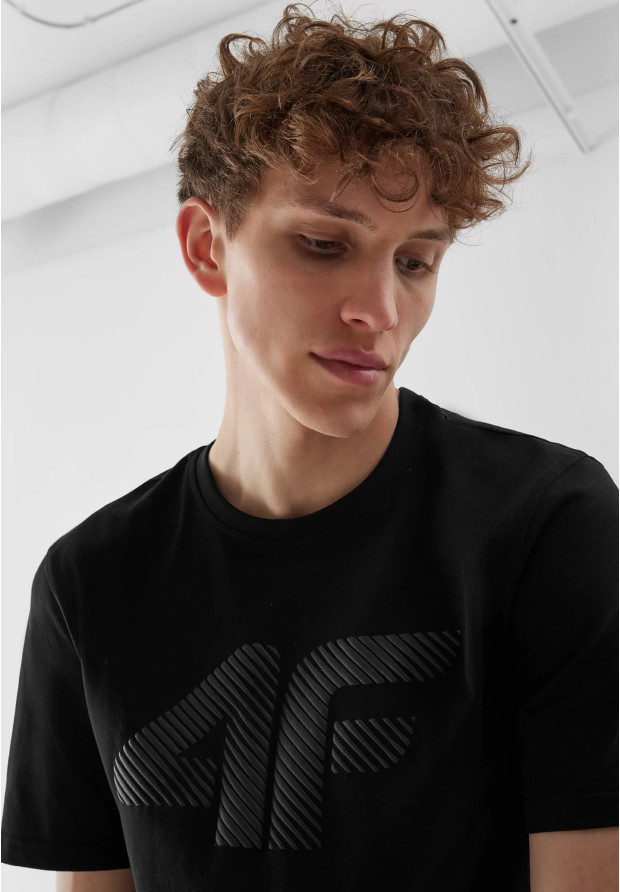 Koszulka Męska 4F T-shirt Czarny Logo