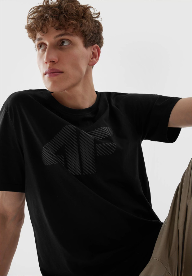 Koszulka Męska 4F T-shirt Czarny Logo