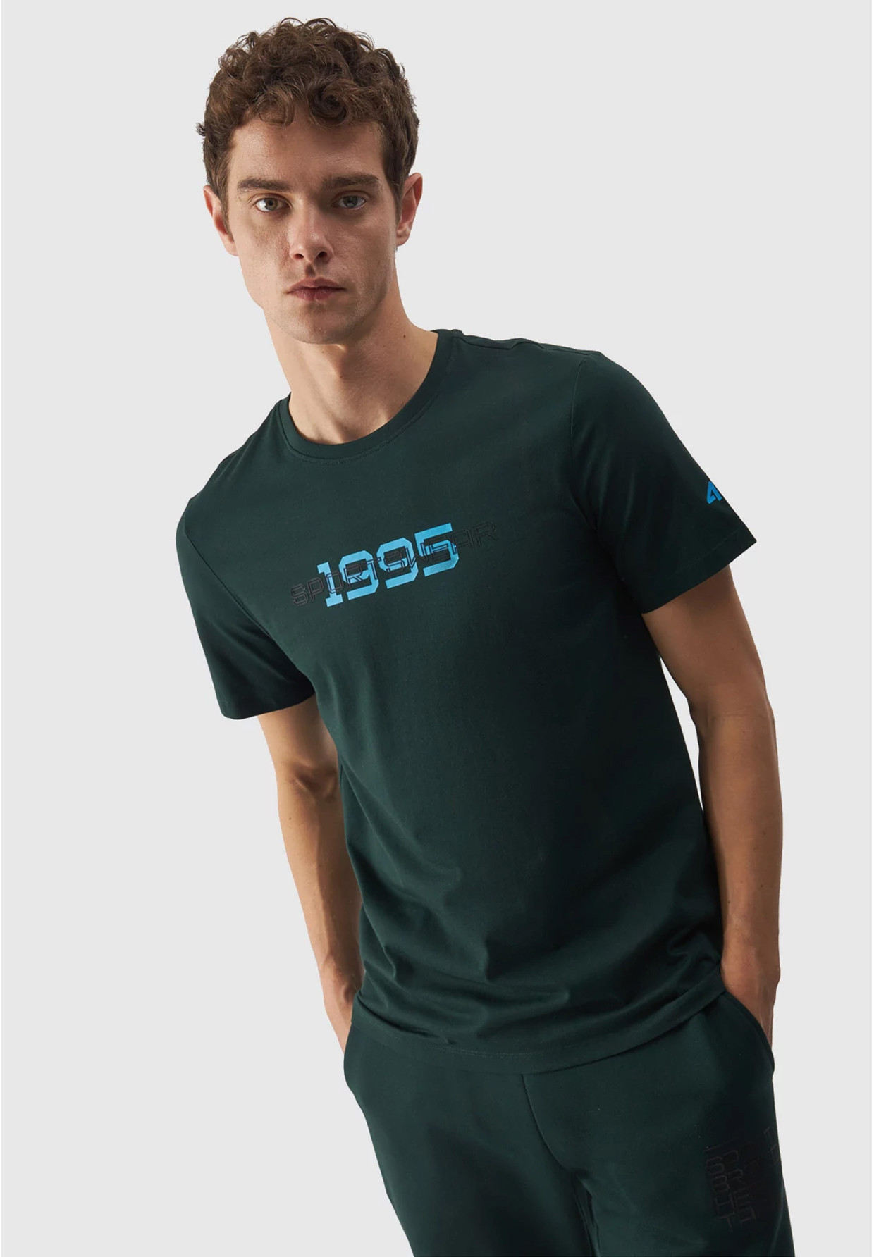 Koszulka Męska 4F T-shirt Zielony Logo