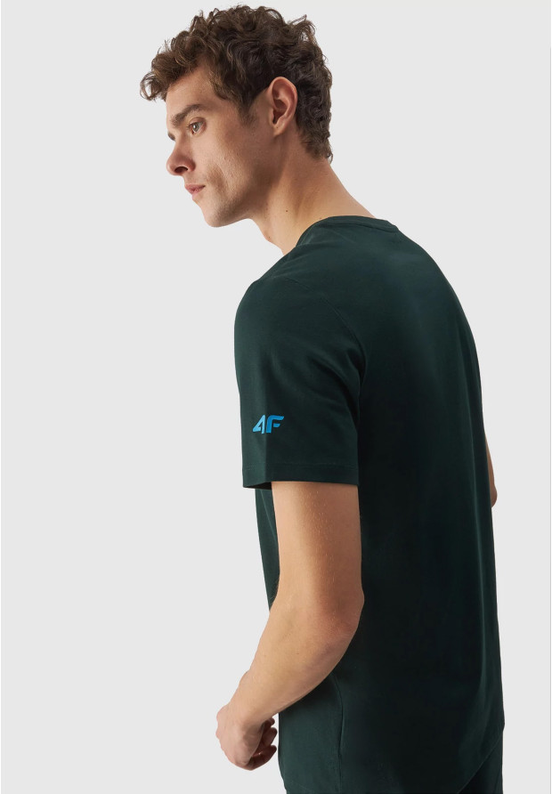 Koszulka Męska 4F T-shirt Zielony Logo
