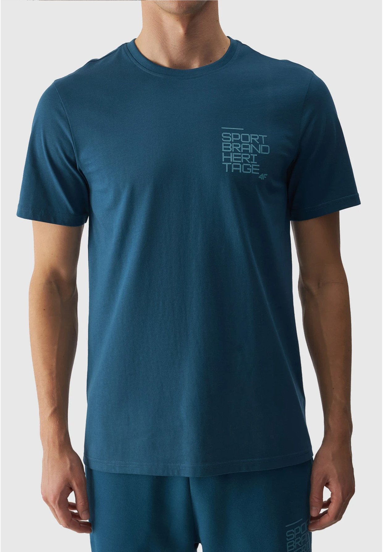 Koszulka Męska 4F T-shirt Zielony Logo