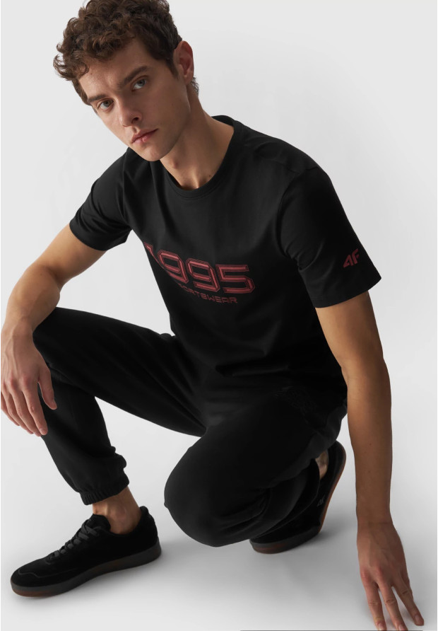 Koszulka Męska 4F T-shirt Czarny Logo